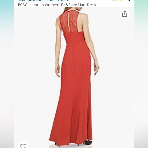 BCBGENERATION Like New Fit & Flare Maxi Dress Size 12 (in Red Ginger) - Picture 4 of 16